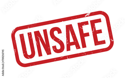 Unsafe Rubber Stamp Seal Vector