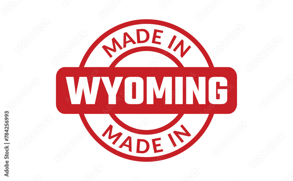 Made In Wyoming Rubber Stamp