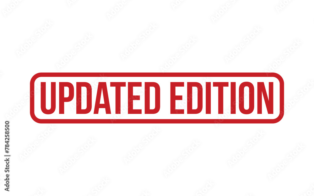 Red Updated Edition Rubber Stamp Seal Vector Red Updated Edition Rubber Stamp Seal Vector