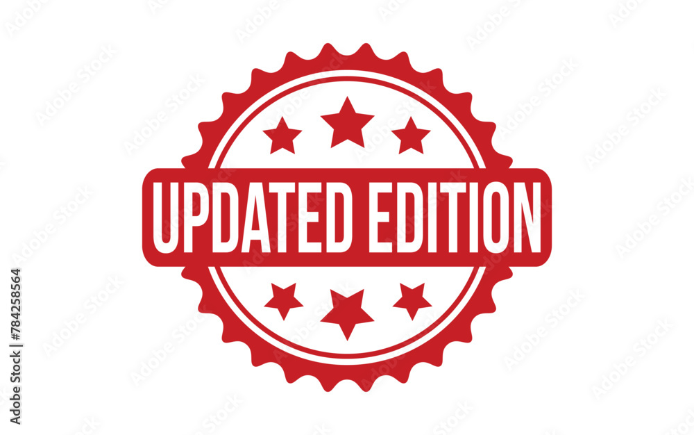 Updated Edition rubber grunge stamp seal vector Updated Edition rubber grunge stamp seal vector