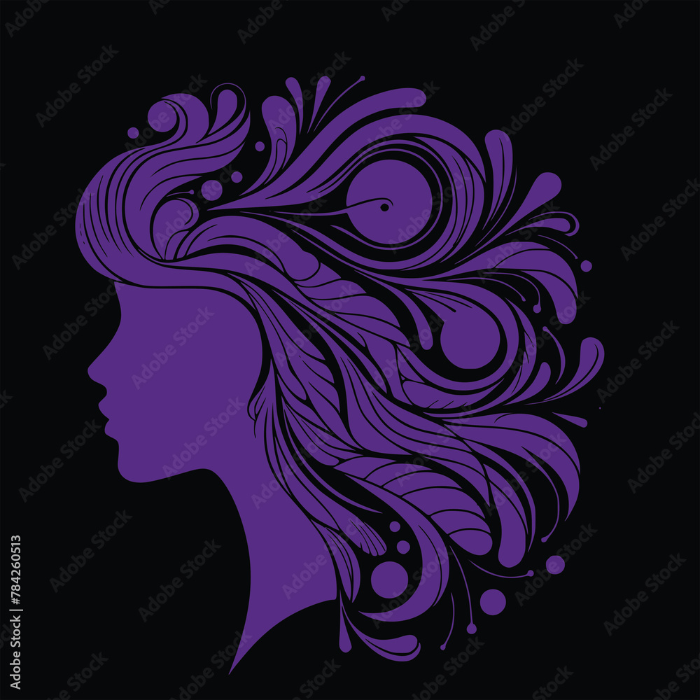 woman silhouette, silhouette of a girl, silhouette of a woman. adobe vector illustration