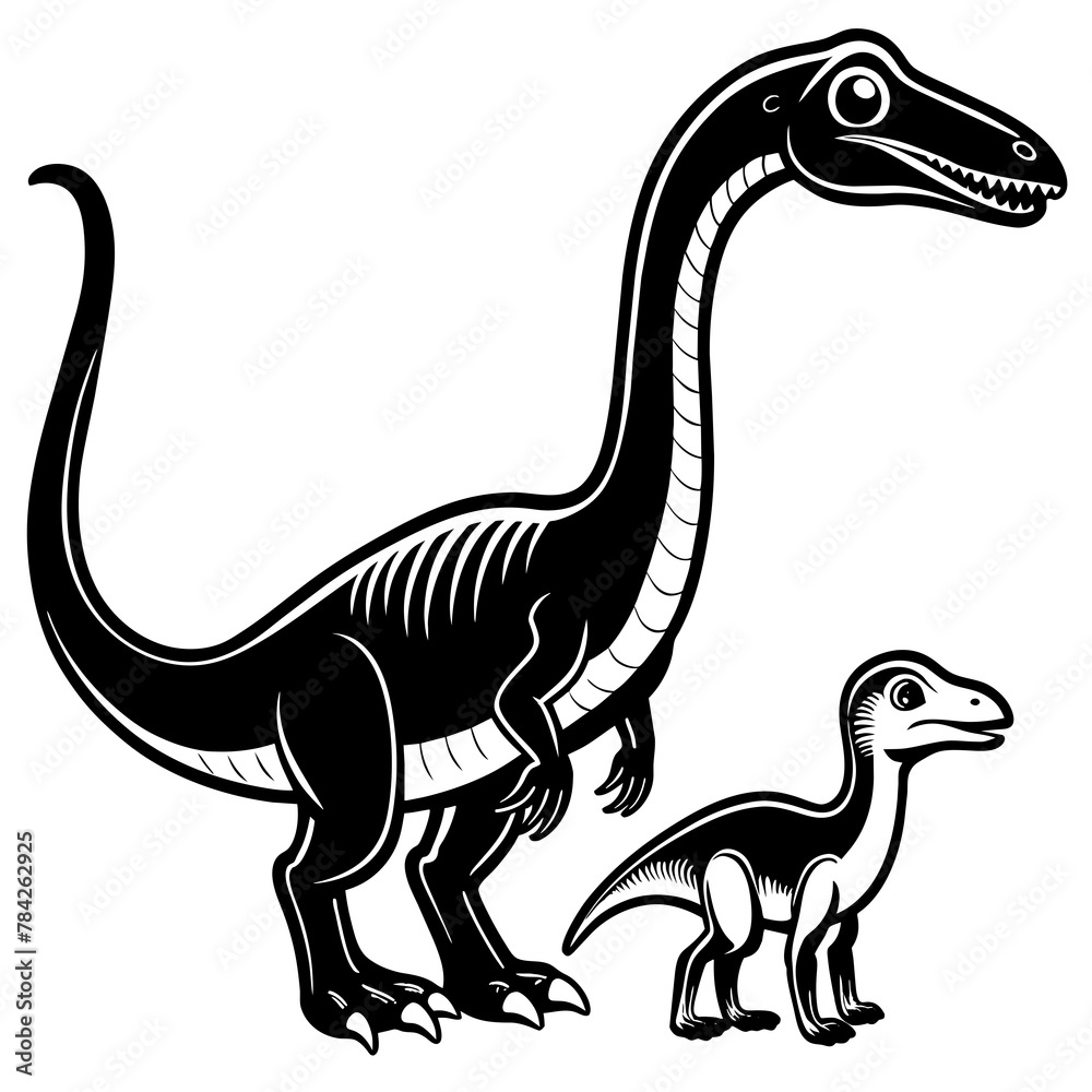 Fototapeta premium Creature with Ribs Visible Vector Illustration