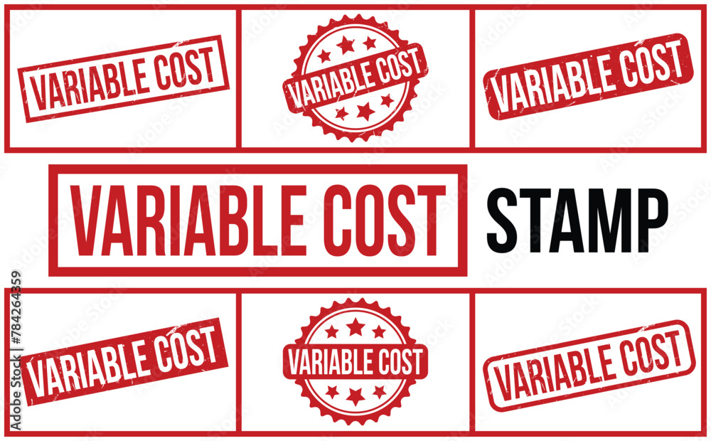 Variable Cost rubber grunge stamp set vector Variable Cost rubber grunge stamp set vector