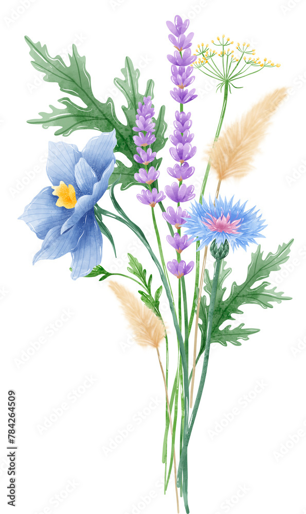 Handdrawn watercolor illustration clipart of detailed Spring Wildflowers meadow bouquets collection Floral arrangements greeting cards wedding invitation Elegant ethereal nature Handdrawn watercolor illustration clipart of detailed Spring Wildflowers meadow bouquets collection Floral arrangements greeting cards wedding invitation Elegant ethereal nature