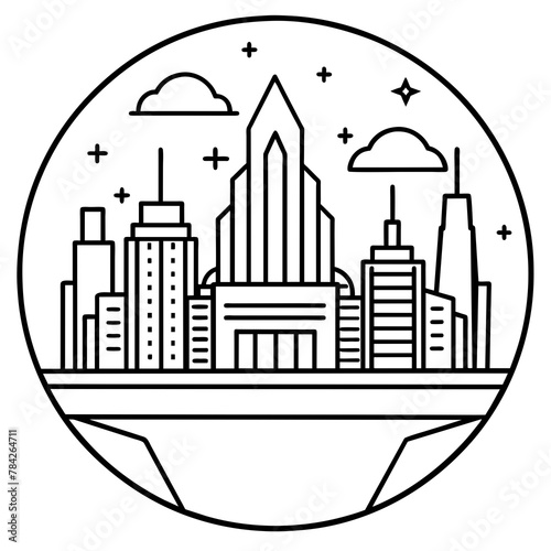        Future city vector illustration.
