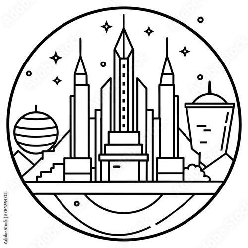        Future city vector illustration.
