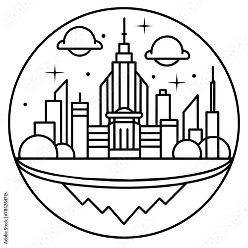        Future city vector illustration.

