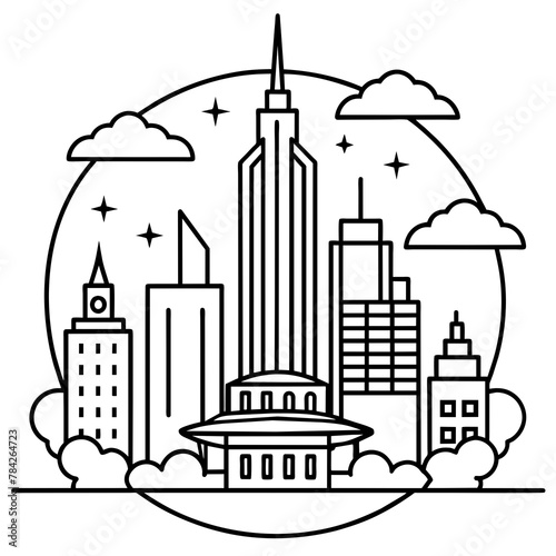        Future city vector illustration.
