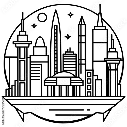        Future city vector illustration.
