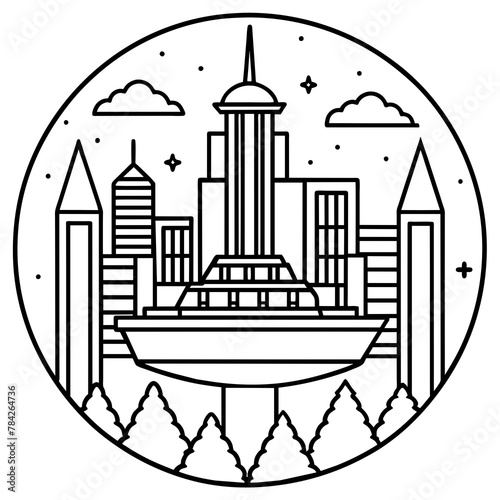        Future city vector illustration.
