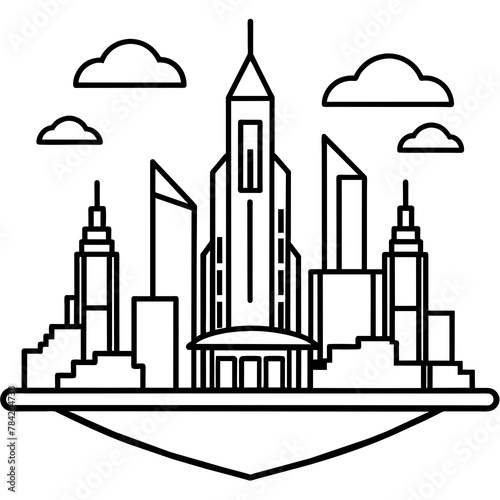        Future city vector illustration.
