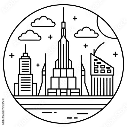        Future city vector illustration.
