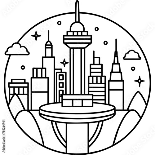        Future city vector illustration.

