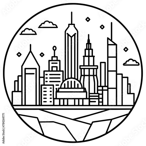        Future city vector illustration.
