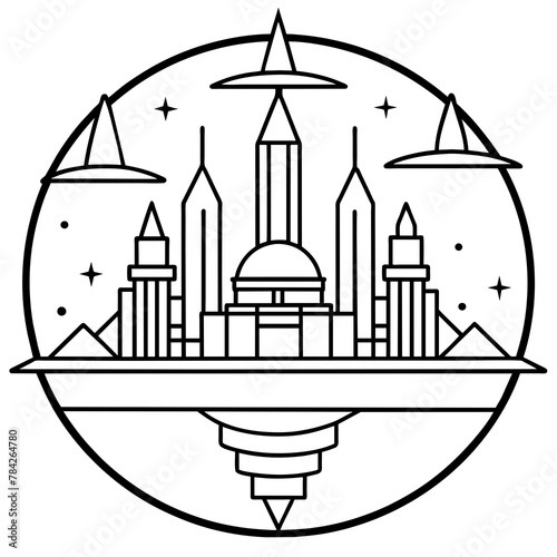        Future city vector illustration.
