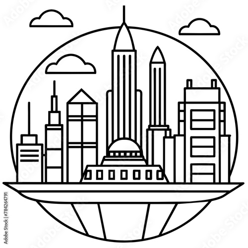        Future city vector illustration.

