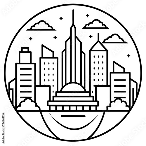        Future city vector illustration.

