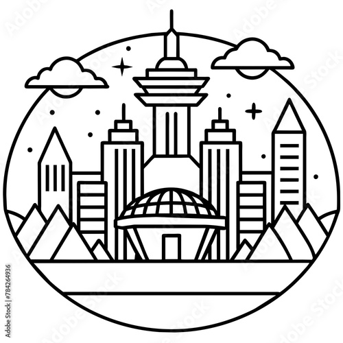        Future city vector illustration.
