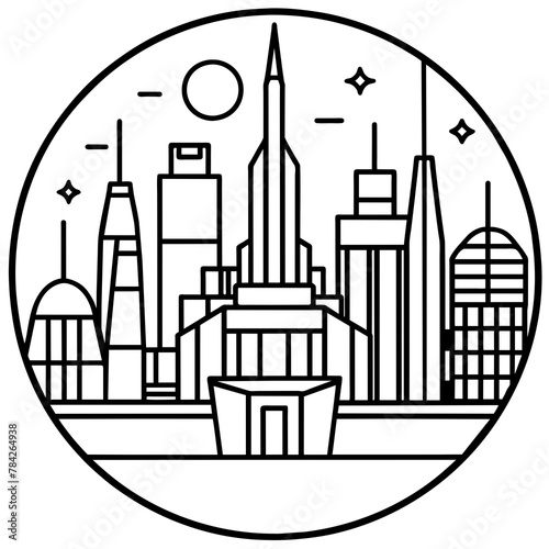        Future city vector illustration.
