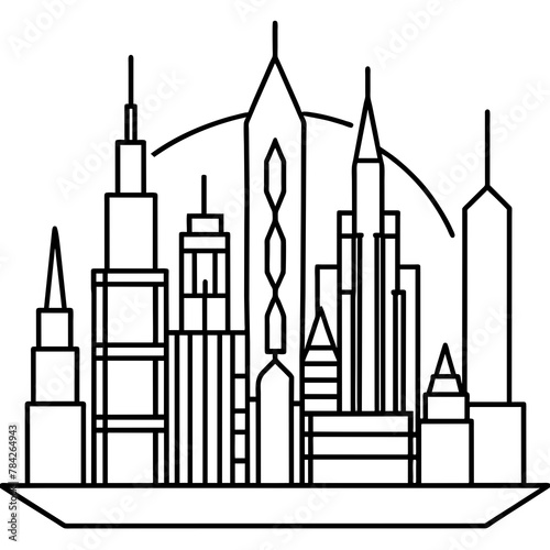        Future city vector illustration.
