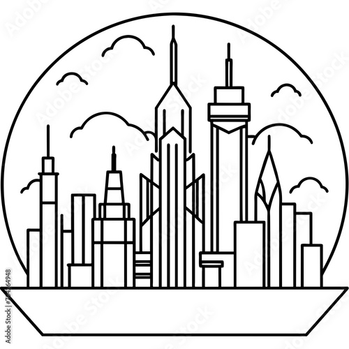        Future city vector illustration.
