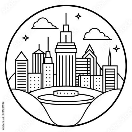        Future city vector illustration.
