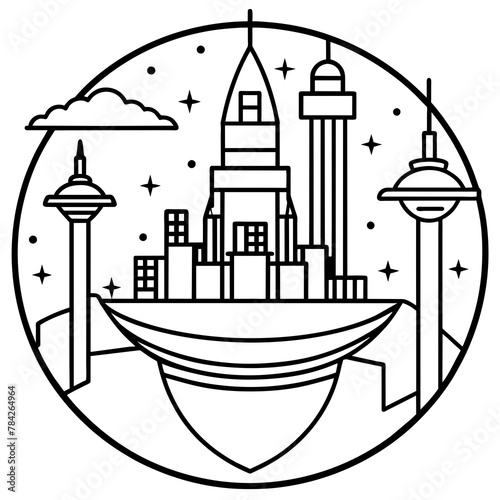        Future city vector illustration.
