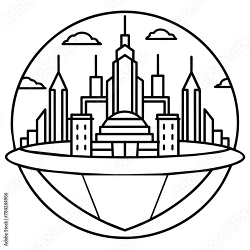        Future city vector illustration.
