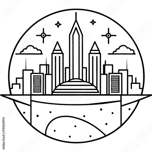        Future city vector illustration.
