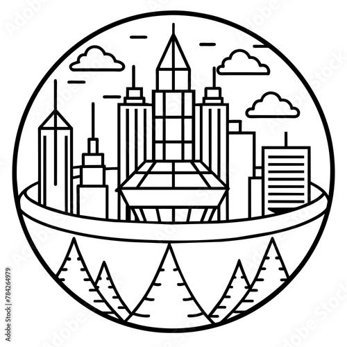        Future city vector illustration.
