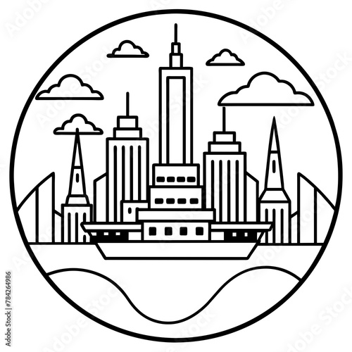        Future city vector illustration.
