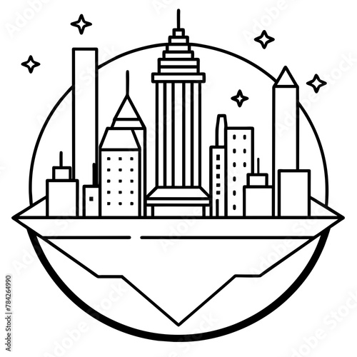        Future city vector illustration.
