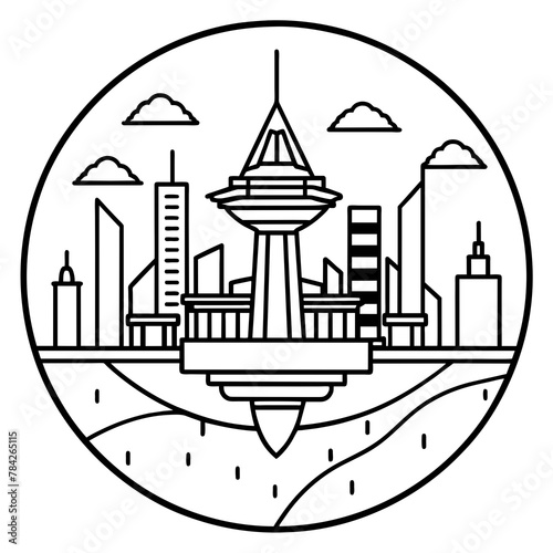        Future city vector illustration.
