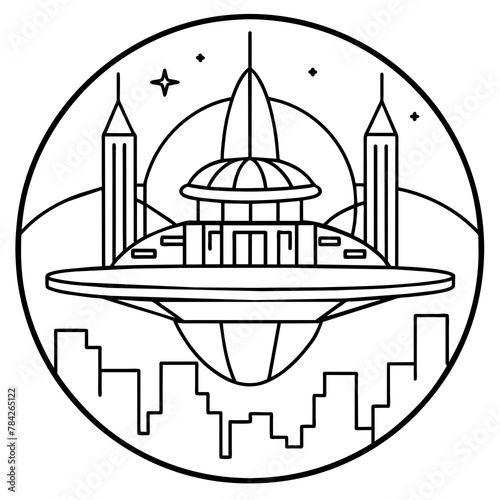        Future city vector illustration.
