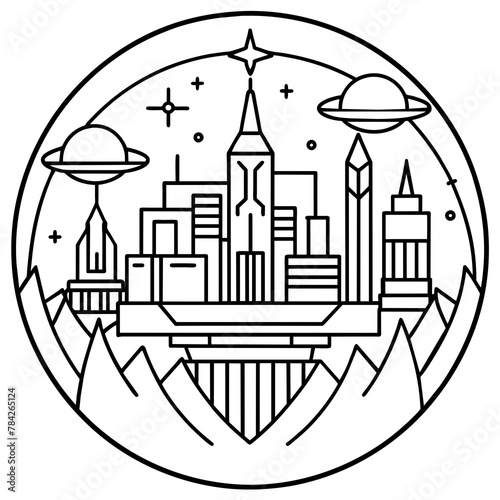        Future city vector illustration.
