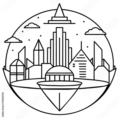        Future city vector illustration.
