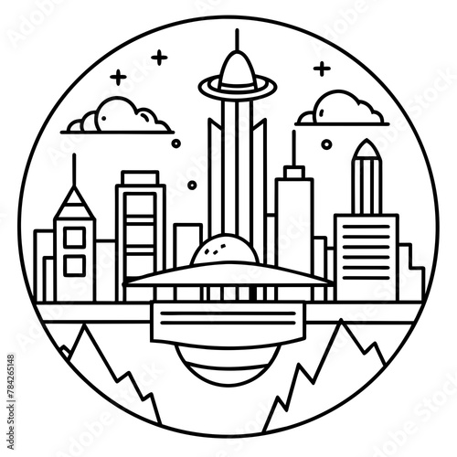        Future city vector illustration.
