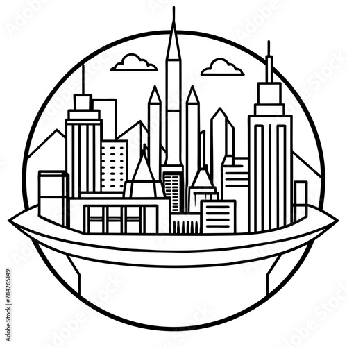        Future city vector illustration.
