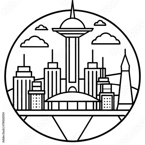       Future city vector illustration.
