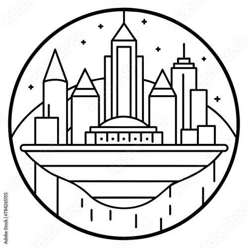        Future city vector illustration.
