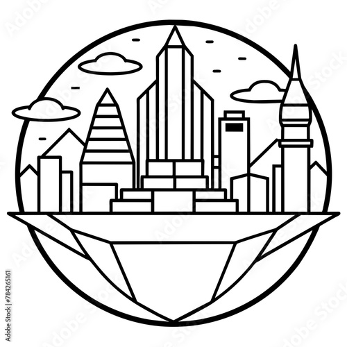        Future city vector illustration.
