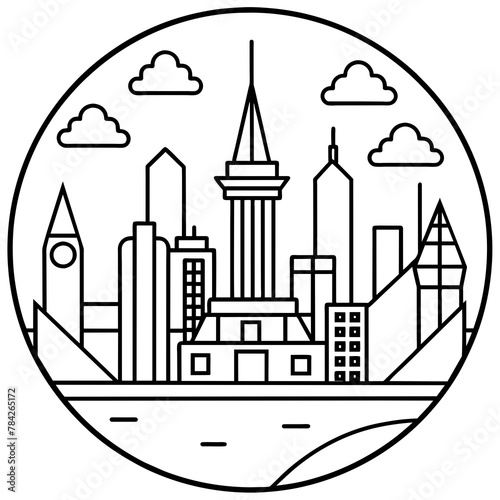        Future city vector illustration.
