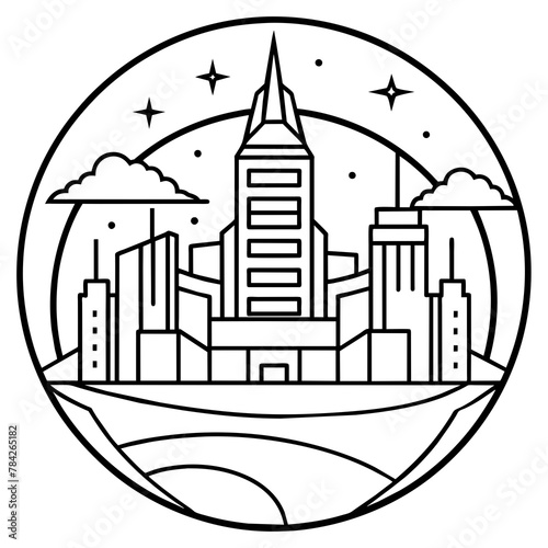        Future city vector illustration.
