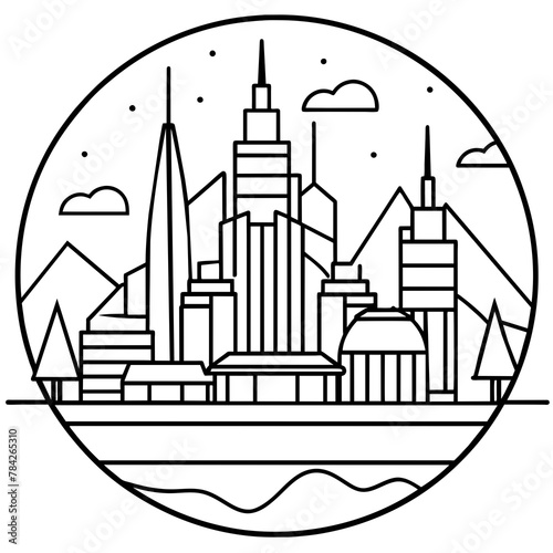 Future city vector illustration.
