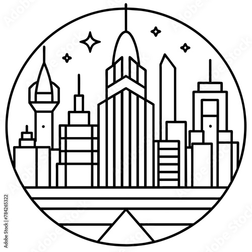 Future city vector illustration.