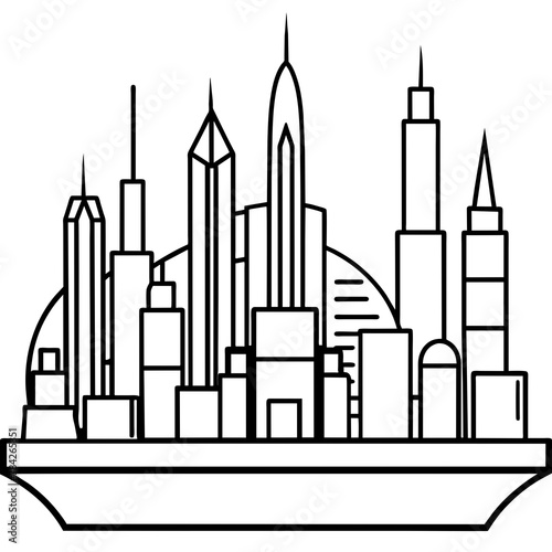 Future city vector illustration.