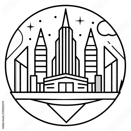Future city vector illustration.