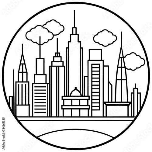 Future city vector illustration.
