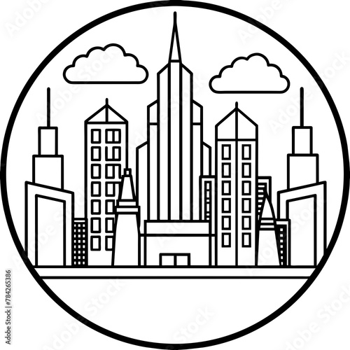 Future city vector illustration.