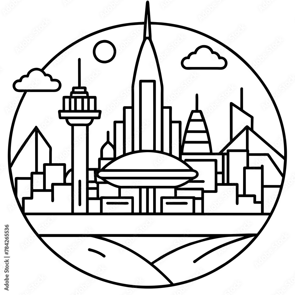 Future city vector illustration. Future city vector illustration.